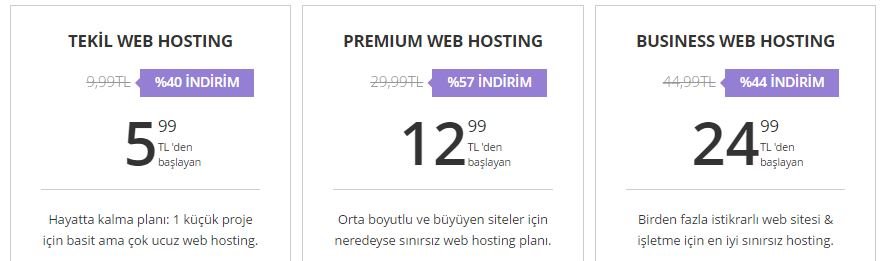 hostinger paylaşımlı hosting planları